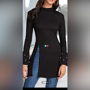 Black Bell Sleeve Top